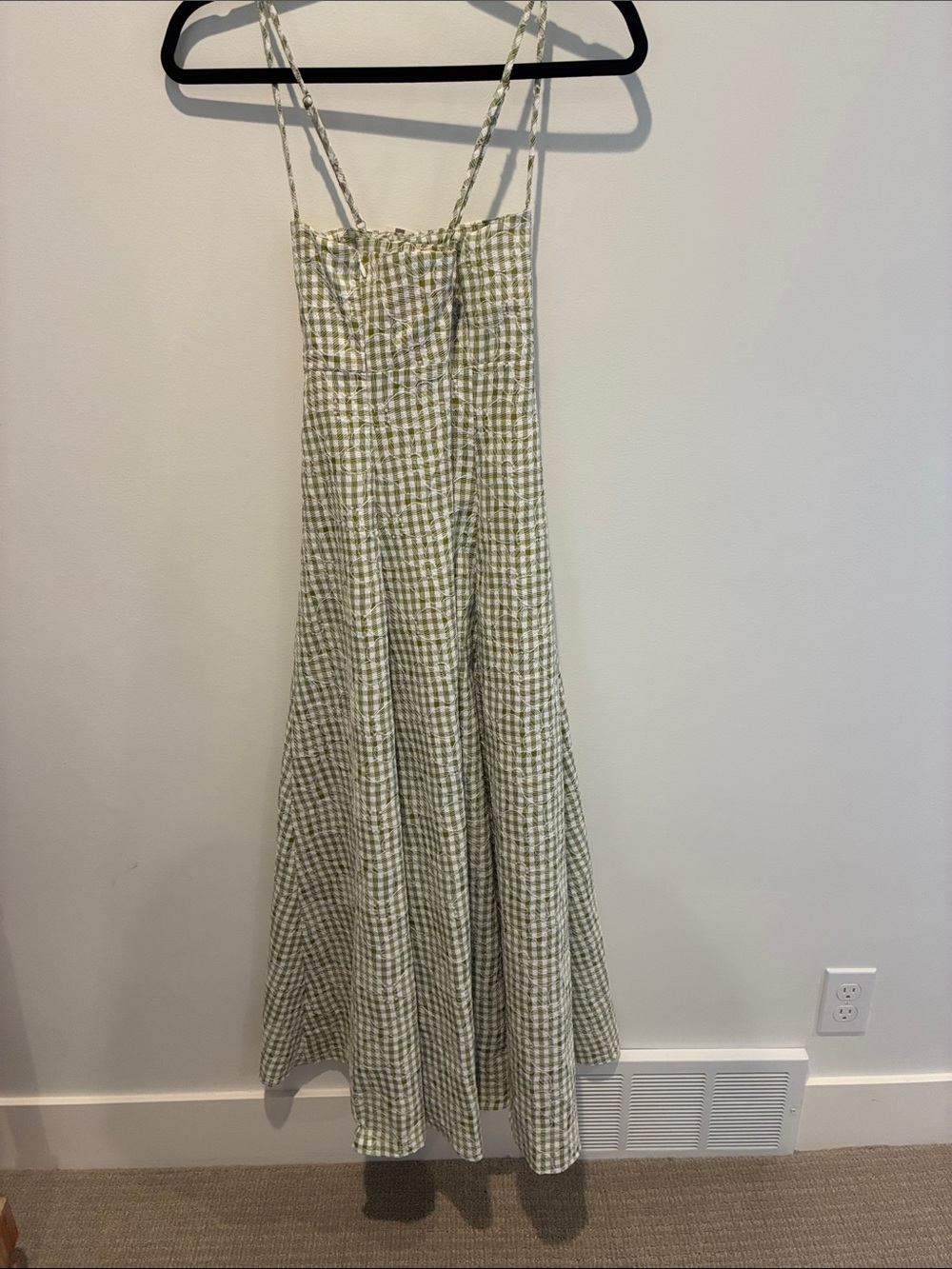 NWT En Saison Green Gingham Dress - M - Picture 3 of 3